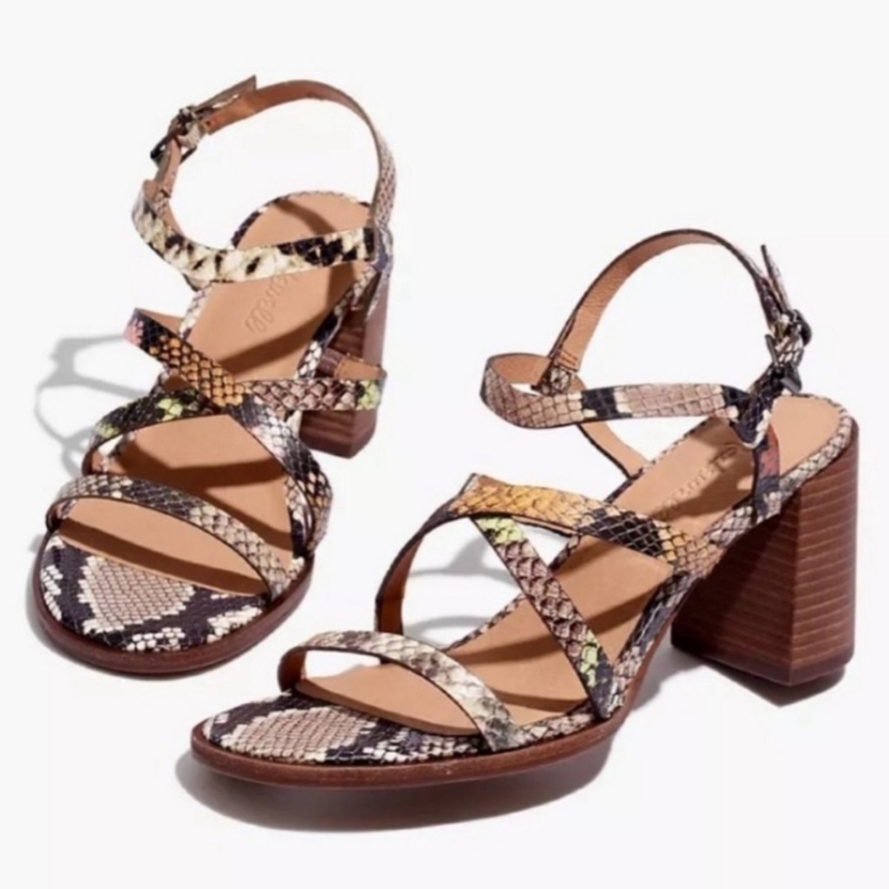 Madewell Women's Snakeskin Strappy Sandals